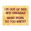 Out of Bed postcards by SillyShirts Out of Bed postcards