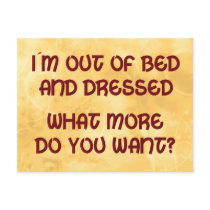 Out of Bed postcards by SillyShirts Out of Bed postcards