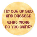 Out of Bed stickers by SillyShirts Out of Bed stickers