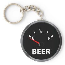 Out of Beer Fuel Gauge Keychain