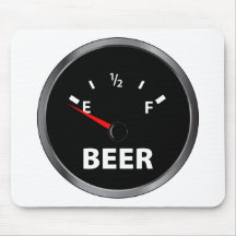 Out of Beer Fuel Gauge Mouse Pads