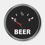 Out of Beer Fuel Gauge Refrigerator Magnets