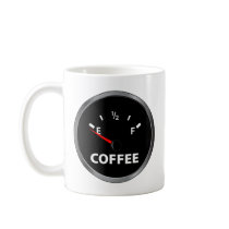 Out of Coffee Fuel Gauge mugs