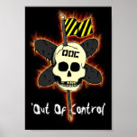 'Out Of Control' - Flamed Logo Poster