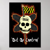 'Out Of Control' - Flamed Logo Poster