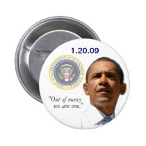 Out of many we are one - President Obama buttons