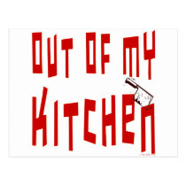 Out of My Kitchen Saying postcards