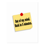 Out Of My Mind Back In 5 Minutes Postcards