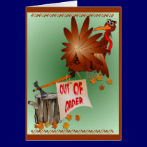 Out Of Order Thanksgiving Card cards