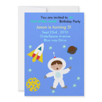 Out of Space Birthday Party invite        ...