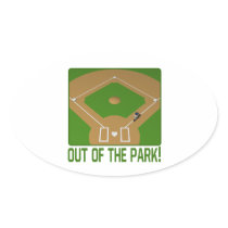 Out Of The Park Oval Sticker