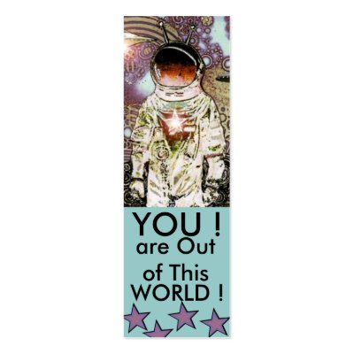 OUT OF THIS WORLD BOOK MARK - BOOKMARK BUSINESS CARD TEMPLATE by 3DMOONMAN