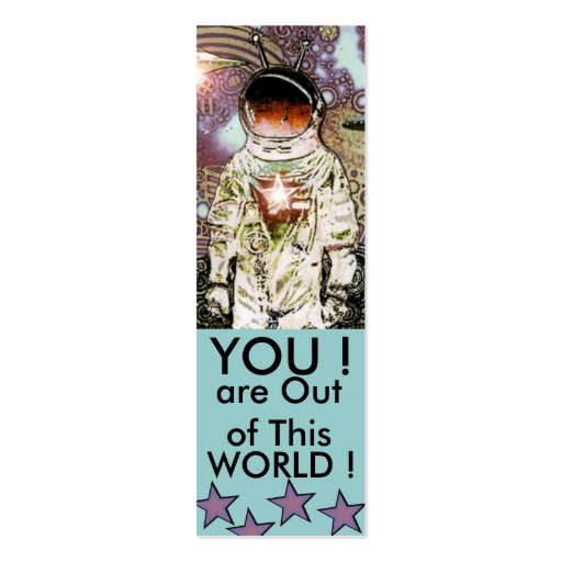 OUT OF THIS WORLD BOOK MARK - BOOKMARK BUSINESS CARD TEMPLATE (front side)