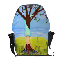 "Out Of Water" Mermaid Fantasy Art Messenger Bag