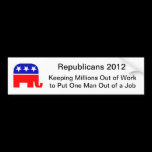 Out of Work Bumper Stickers