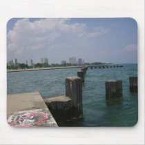 Out on the pier of Lake Michigan mousepads by allthingsnatural Out on the pier of Lake Michigan mousepads