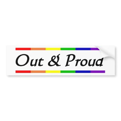 Out & Proud Bumper Sticker by TheYankeeDingo