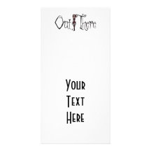 Out There - 3D Freaky Bonga Doll - Redhead Personalized Photo Card