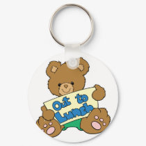 Out to Lunch Teddy Bear keychains by doonidesigns Out to Lunch Teddy Bear keychains