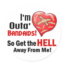 Outa' BandAids Stickers