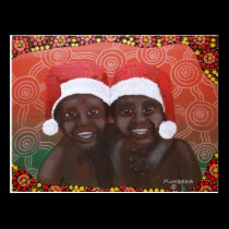 Outback Boys Merry Christmas postcards