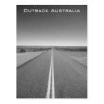 Outback Road Australia, Black and White - Postcard