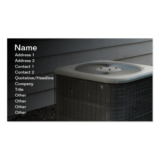 outdoor air conditioner unit business card (front side)