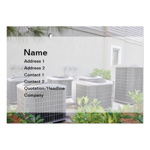 outdoor air conditioner units business card template (front side)