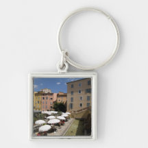 Outdoor café, Place de l'Eveche, Grasse, Key Chains