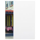 Outdoor Cafe With Checkered Tablecloths letterhead