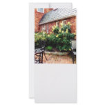Outdoor Cafe With Hydrangea Personalized Rack Card