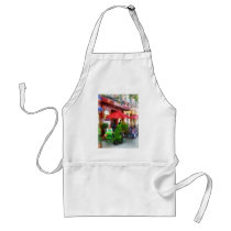 Outdoor Cafe With Red Umbrellas aprons