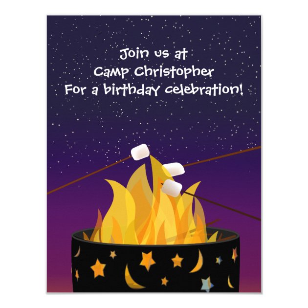 Outdoor Camping Party Invitation