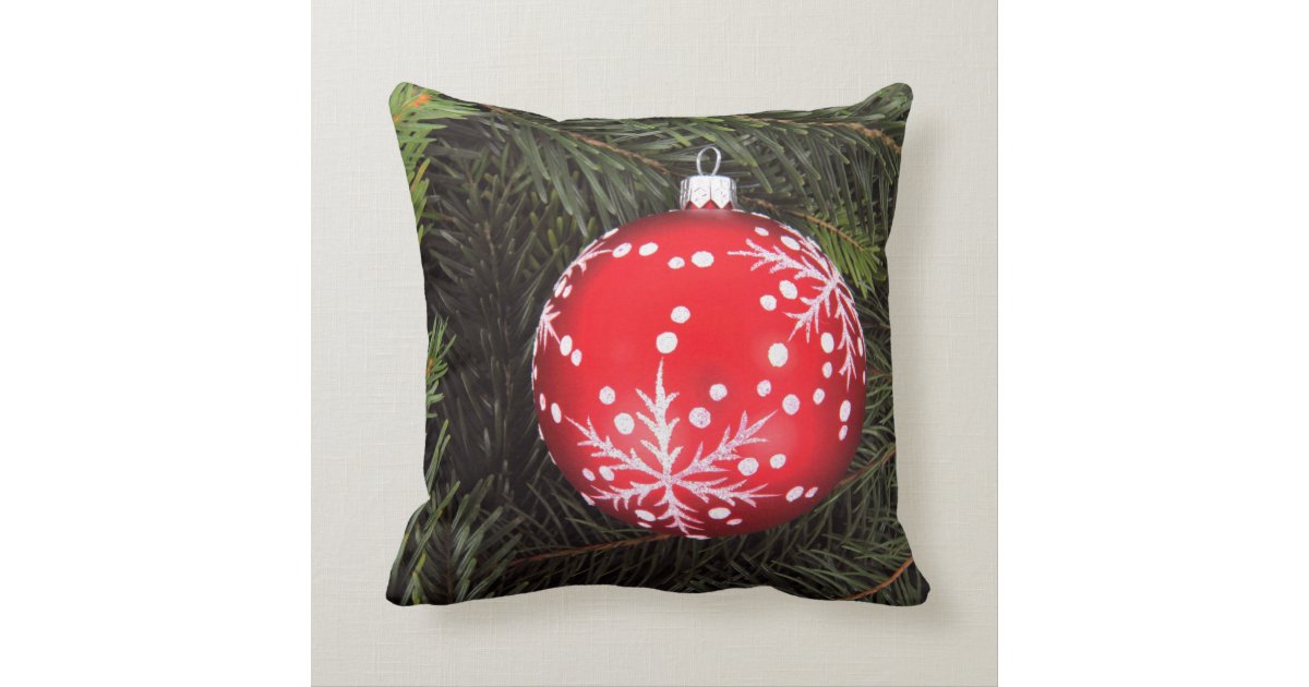 Outdoor Christmas Pillows With Decorations Zazzle