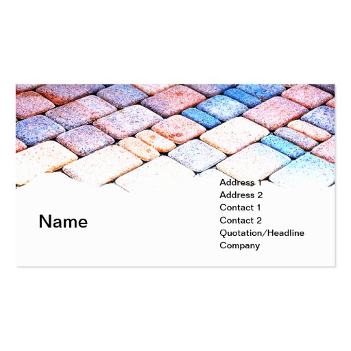 outdoor concrete block path,sidewalk business card templates (front side)