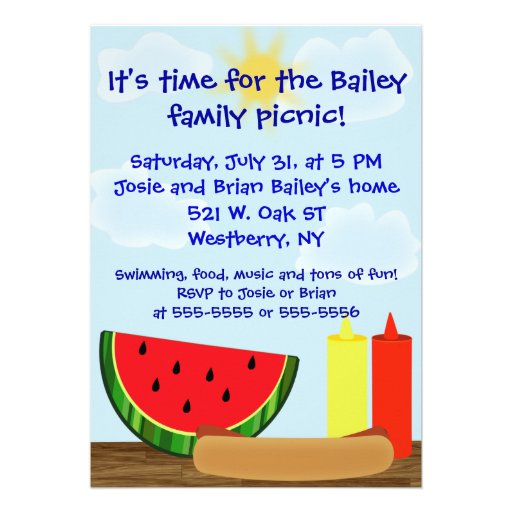 Outdoor Cookout Invitation