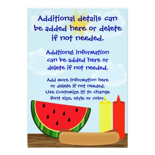 Outdoor Cookout Invitation - Two Sided