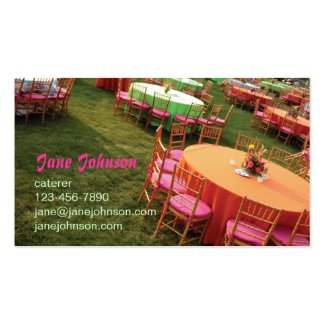 outdoor party tables business cards