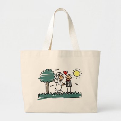 Outdoor Wedding Outside Nature Green Wedding Tote Bag by TheBridalShop