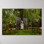 Outdoor wedding scene poster