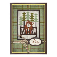 Outdoors Baby Invitation Card