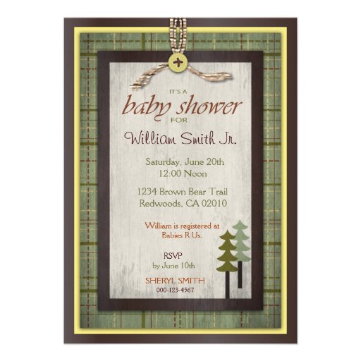 Outdoors Baby Invitation Card
