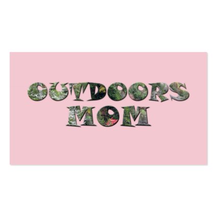 Outdoors Mom in real Camo Business Card Templates