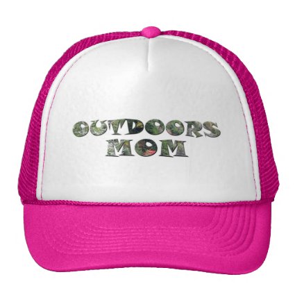 Outdoors Mom in real Camo Trucker Hats