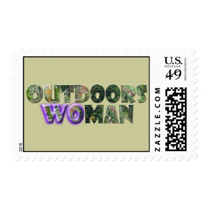 OUTDOORSWOMAN w/Purple Accent Postage