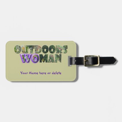 OUTDOORSWOMAN w/Purple Accent Tags For Bags
