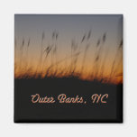 Outer Banks NC Sea Oats and Dunes at Sunset Refrigerator Magnet
