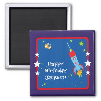 Outer Space 1 Birthday Magnet magnet