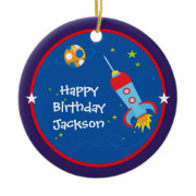 Outer Space 1 Birthday Ornament ornament