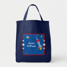 Outer Space 1 Birthday Tote Bag